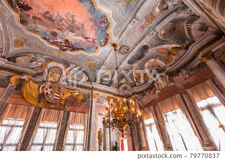 interiors of the Ca' Rezzonico palace, Venice, Italy 79770837