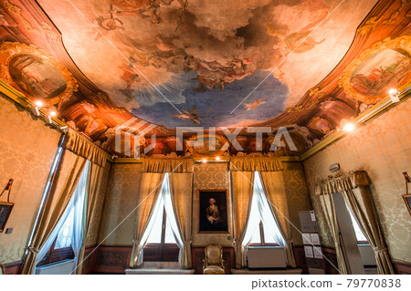 interiors of the Ca' Rezzonico palace, Venice, Italy interiors of the Ca' Rezzonico palace, Venice, Italy 79770838