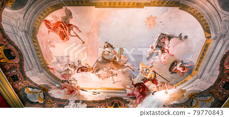 interiors of the Ca' Rezzonico palace, Venice, Italy interiors of the Ca' Rezzonico palace, Venice, Italy 79770843