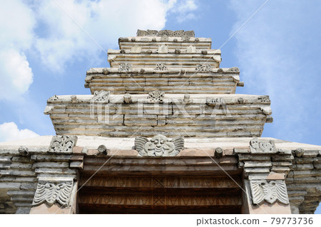 JOGJAKARTA, INDONESIA -JUNE 12, 2014: Stone work design and detail at Old Masjid Besar Mataram Kotagede, Jogjakarta Indonesia. According to history, the mosque was build on 1575. JOGJAKARTA, INDONESIA -JUNE 12, 2014: Stone work design and detail at Old Masjid Besar Mataram Kotagede, Jogjakarta Indonesia. According to history, the mosque was build on 1575. 79773736