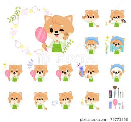 在美容上設置的狗女孩 79773868