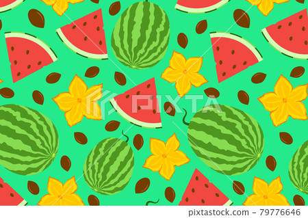 Cute watermelon seamless pattern 79776646