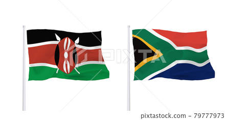 Flags of South Africa and Kenya Flags of South Africa and Kenya 79777973