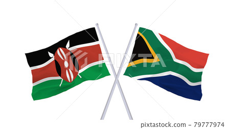 Flags of South Africa and Kenya Flags of South Africa and Kenya 79777974