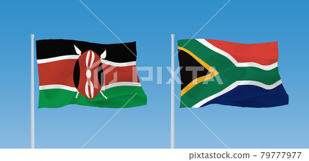 南非和肯尼亞的旗幟 79777977