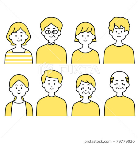 Illustration of person yellow Illustration of person yellow 79779020