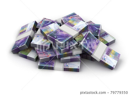 Stack of Swiss Franc - Stock Illustration [79779350] - PIXTA