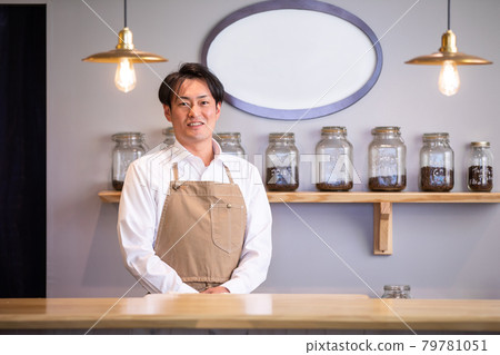 A man who runs a cafe A man who runs a cafe 79781051