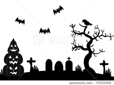 Halloween Night Party Landing Page Illustration With Witch, Haunted House, Pumpkins, Bats and Full Moon. For Background, Banner, Wallpaper, or Brochure Halloween Night Party Landing Page Illustration With Witch, Haunted House, Pumpkins, Bats and Full Moon. For Background, Banner, Wallpaper, or Brochure 79783906