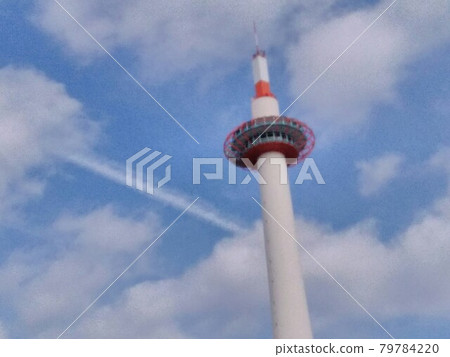 Collaboration between Kyoto Tower and airplane 79784220