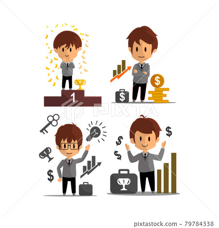 Business Success achievement Illustration Character Design Set Business Success achievement Illustration Character Design Set 79784338