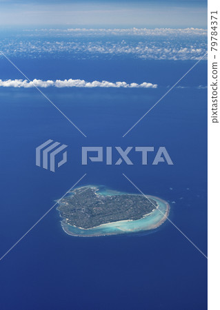 Yoron Island Yoronjima Amami Islands Kagoshima Prefecture Southernmost Island Japan Aerial High Angle Sea Yoron Island Yoronjima Amami Islands Kagoshima Prefecture Southernmost Island Japan Aerial High Angle Sea 79784371