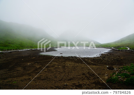 Akita Komagatake, Amida pond with gas 79784826
