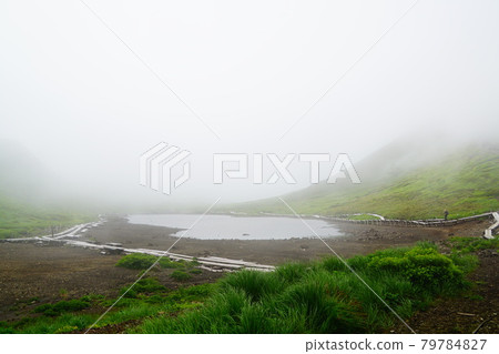 Akita Komagatake, Amida pond with gas 79784827