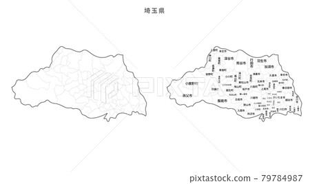 Blank Map-Japan-Entering Districts, Towns and Villages-Saitama Prefecture Blank Map-Japan-Entering Districts, Towns and Villages-Saitama Prefecture 79784987