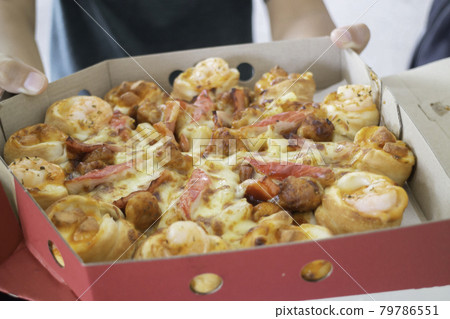 Pizza fast food in the office 79786551