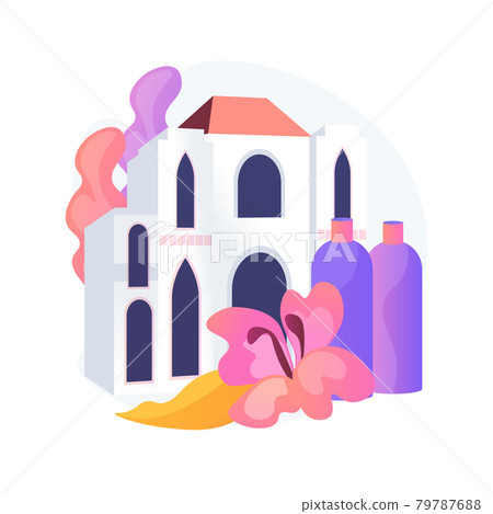 Wellness and spa hotel abstract concept vector illustration. 79787688