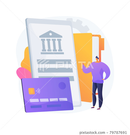 Card-on-File abstract concept vector illustration. 79787691