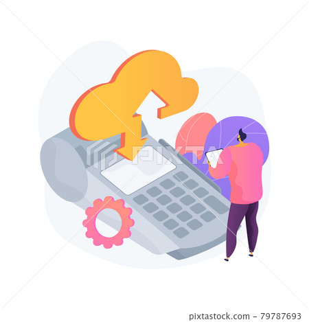 Cloud POS abstract concept vector illustration. 79787693
