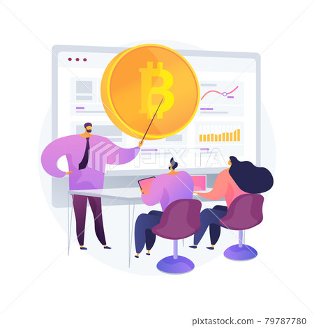 Cryptocurrency trading courses abstract concept vector illustration. Cryptocurrency trading courses abstract concept vector illustration. 79787780