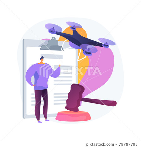 Drone flying regulations abstract concept vector illustration. Drone flying regulations abstract concept vector illustration. 79787793