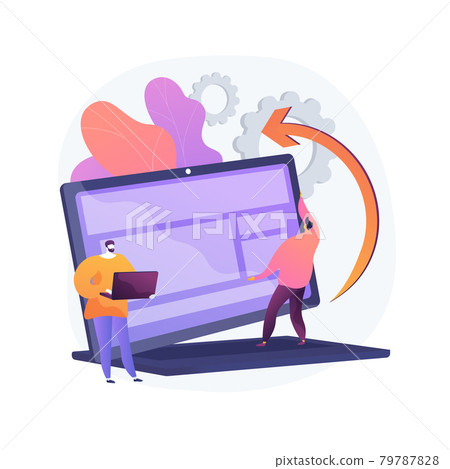 Detachable device technology abstract concept vector illustration. 79787828