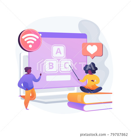 Kids digital content abstract concept vector illustration. Kids digital content abstract concept vector illustration. 79787862