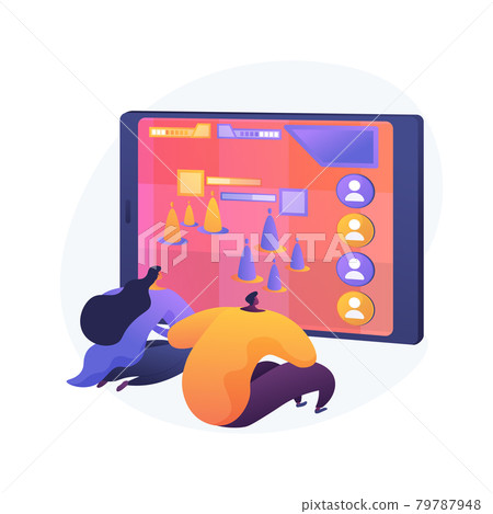 Multiplayer online battle arena abstract concept vector illustration. 79787948