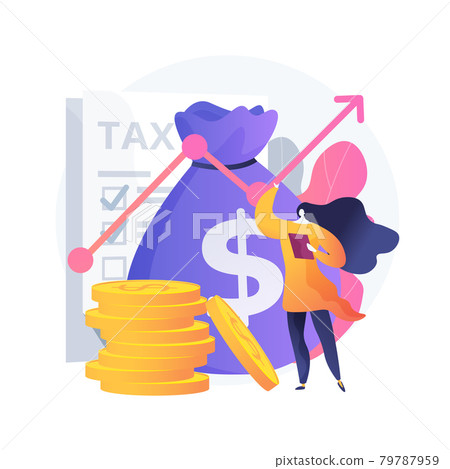 Taxable income abstract concept vector illustration. 79787959