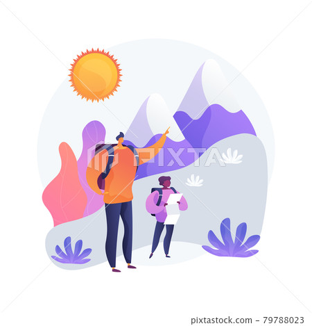 Summer hiking vector concept metaphor Summer hiking vector concept metaphor 79788023