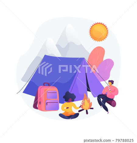 Summer camping vector concept metaphor Summer camping vector concept metaphor 79788025
