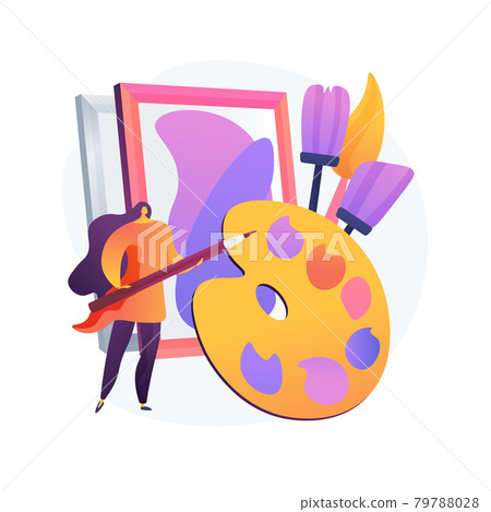 Art studio vector concept metaphor Art studio vector concept metaphor 79788028