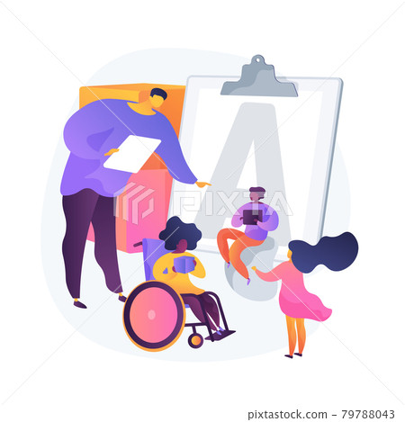 Education for disabled children vector concept metaphor Education for disabled children vector concept metaphor 79788043