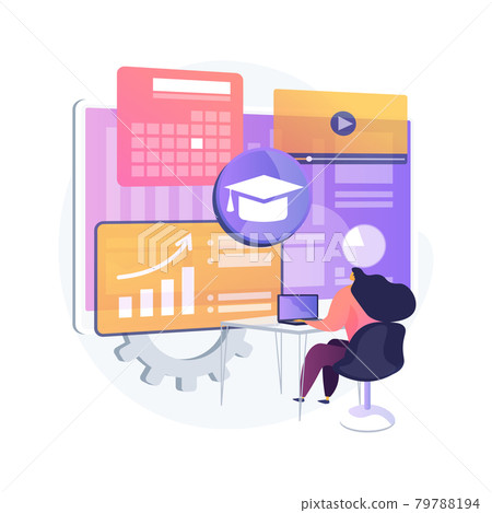 Learning management system abstract concept vector illustration. 79788194