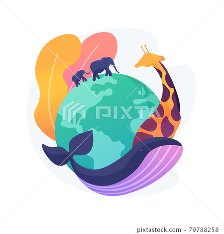 Wild animals protection abstract concept vector illustration. Wild animals protection abstract concept vector illustration. 79788258