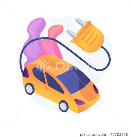 Electric vehicle use abstract concept vector illustration. 79788268