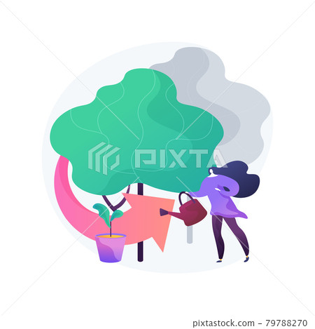 Reforestation abstract concept vector illustration. Reforestation abstract concept vector illustration. 79788270
