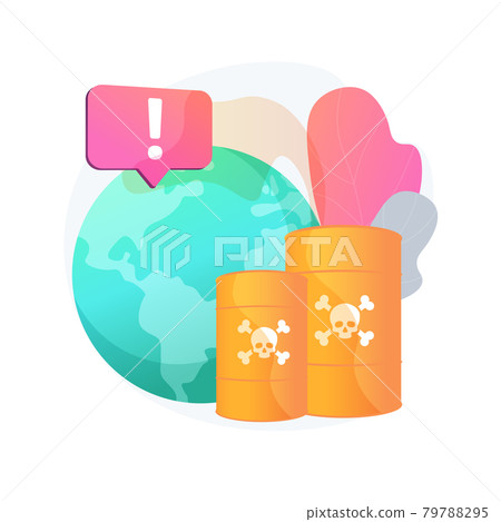 Chemical pollution abstract concept vector illustration. 79788295