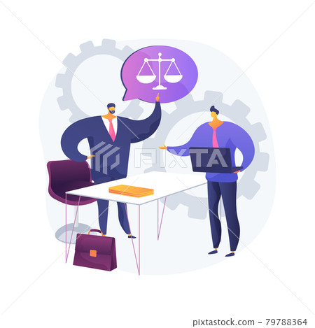 Paralegal services abstract concept vector illustration. 79788364