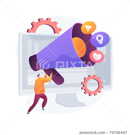 Online marketing abstract concept vector illustration. 79788497