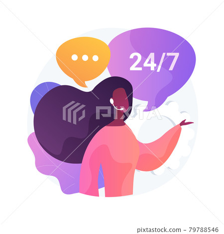 Call center abstract concept vector illustration. 79788546