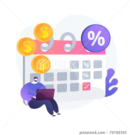 Interest on deposit vector concept metaphor. 79788565