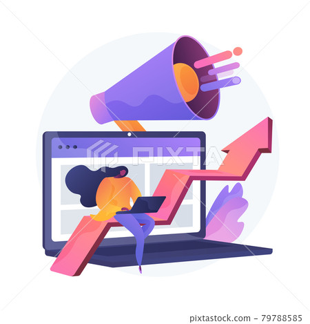 SMM, internet promotion vector concept metaphor. 79788585