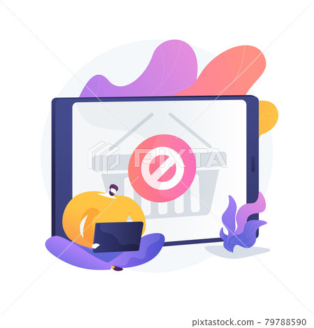 Purchase ban vector concept metaphor. Purchase ban vector concept metaphor. 79788590