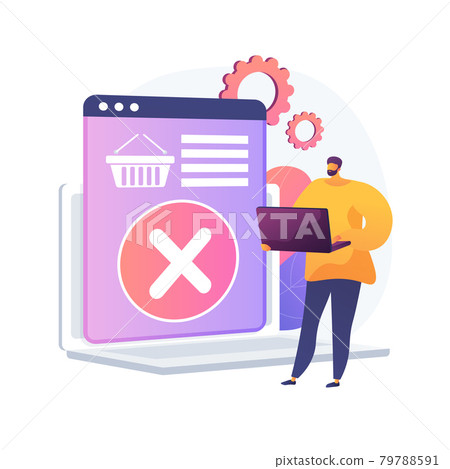 Removing goods from basket vector concept metaphor. Removing goods from basket vector concept metaphor. 79788591