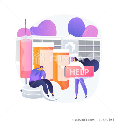 Drug rehab center abstract concept vector illustration. Drug rehab center abstract concept vector illustration. 79789161