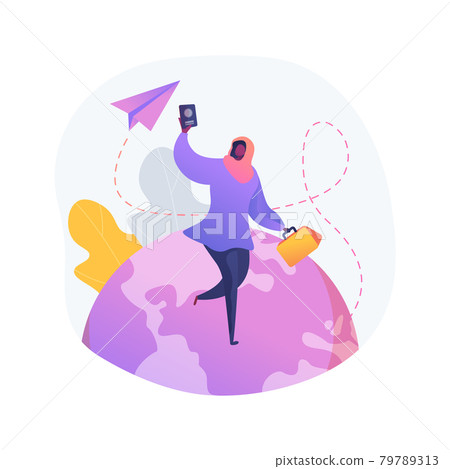 Emigration abstract concept vector illustration. 79789313
