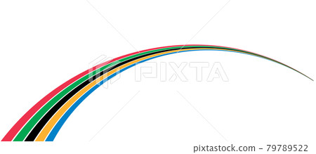 五色炫彩動態設計線條圖 五色炫彩動態設計線條圖 79789522