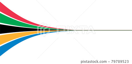 五色炫彩動態設計線條圖 五色炫彩動態設計線條圖 79789523
