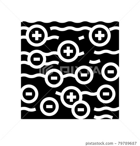coagulation and flocculation water filter glyph icon vector illustration 79789687